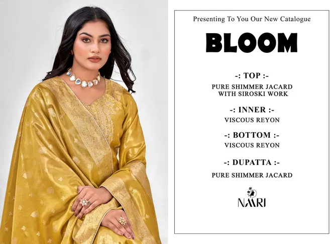 Bloom By Naari Jacquard Designer Salwar Suits Wholesale Clothing Suppliers In India
